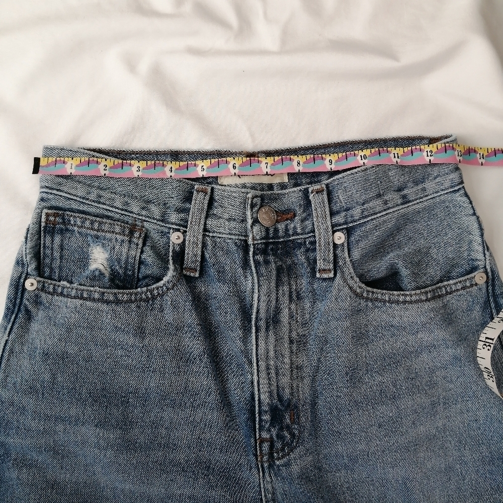 Madewell Baggy Straight Leg Jeans Distressed Earlhurst Light Wash Size 24 - Picture 14 of 16